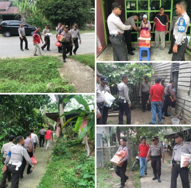 Polsek Kuantan Mudik Peduli Fakir Miskin, dan Lansia